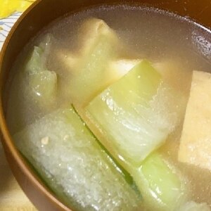 味噌汁（小松菜、油揚げ、シメジ）